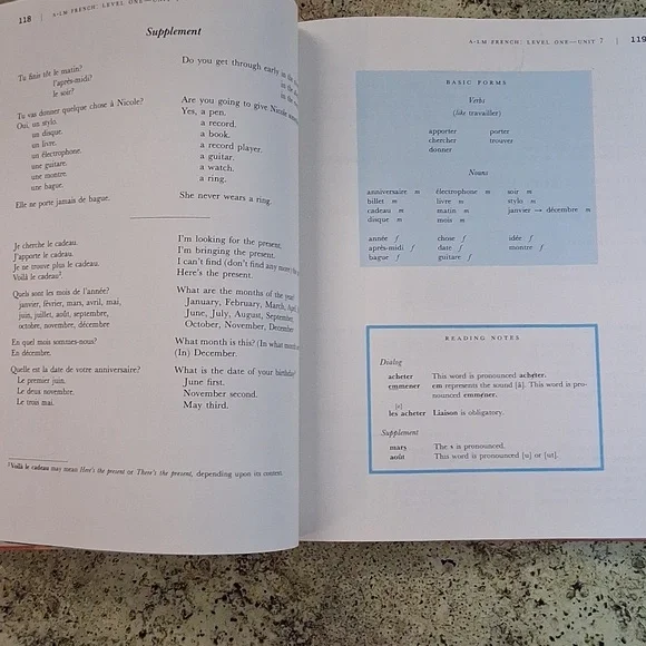 A-LM French Level One Vintage TextBook Exercise Book - Picture 8 of 13